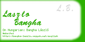 laszlo bangha business card