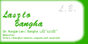 laszlo bangha business card